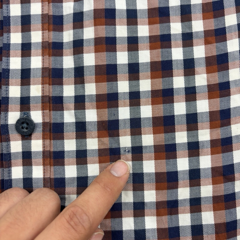 Patagonia Button Up Shirt Men's Medium Brown Plaid Check Long Sleeve Cotton - Picture 7 of 10